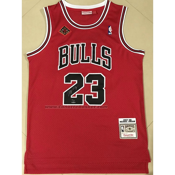 Maglia Chicago Bulls Michael Jordan NO 23 1997-98 Nba Finals Mitchell & Ness Rosso